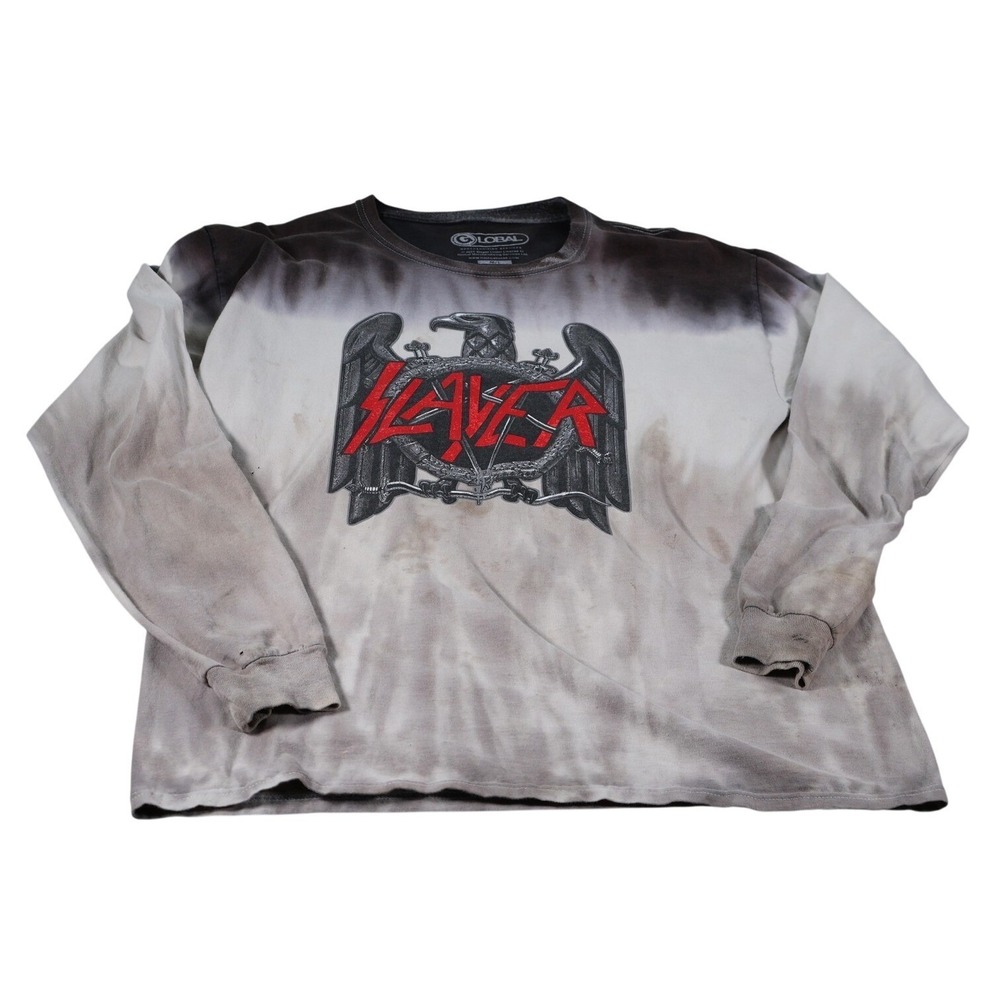 Global Merchandising Services Shirt Mens M/L Gray Slayer Graphic Long Sleeve
